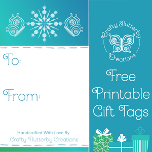 Gift Tag, Printable Christmas Gift Tags - Crafty Flutterby Creations