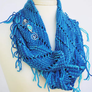 Pattern, Rip Tied Knit Infinity Scarf PDF Pattern Download - Crafty Flutterby Creations