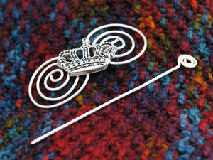 Shawl Pin, Royal Shawl Pin - Charmed Silver Fandoms - Crafty Flutterby Creations