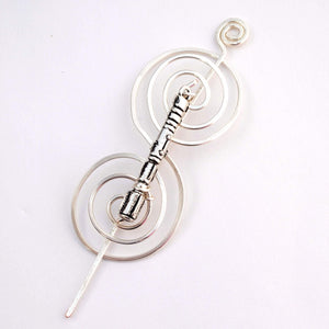 Shawl Pin, Sonic Screwdriver Shawl Pin - Charmed Silver Fandoms - Crafty Flutterby Creations