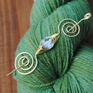 Shawl Pin, Sparkle Shawl Pin - Gold Noteworthy Classic - Crafty Flutterby Creations