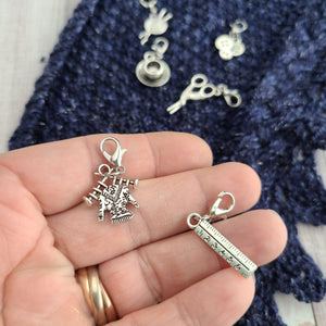 Sweater Weather Set of 6 Progress Keepers, Stitch Markers or Zipper Pulls-Useful Accessories-Crafty Flutterby Creations
