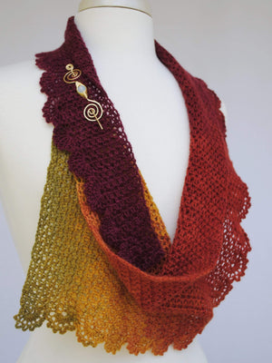 Pattern, Twisted Minstrel Crochet Shawl Pattern PDF Download - Crafty Flutterby Creations