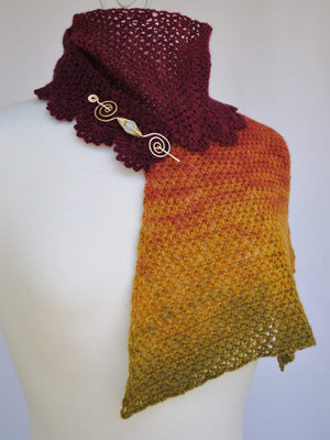 Pattern, Twisted Minstrel Crochet Shawl Pattern PDF Download - Crafty Flutterby Creations