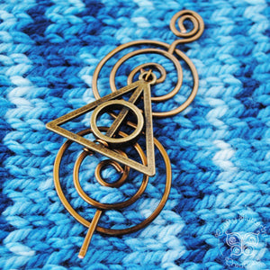 Shawl Pin, Wizard Shawl Pin - Charmed Fandoms Bronze - Crafty Flutterby Creations