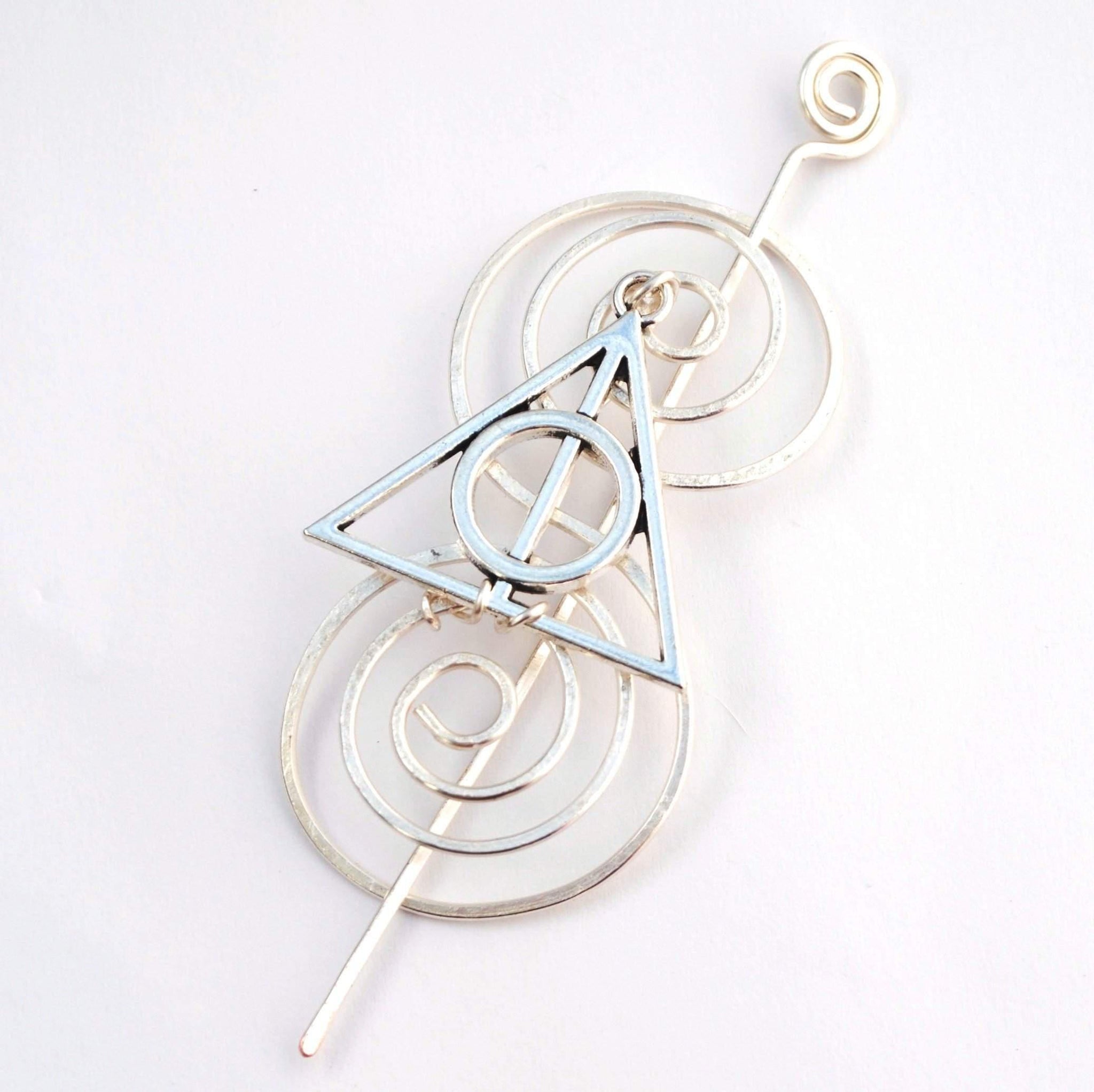 Wizard Shawl Pin - Charmed Fandoms Silver - Crafty Flutterby Creations